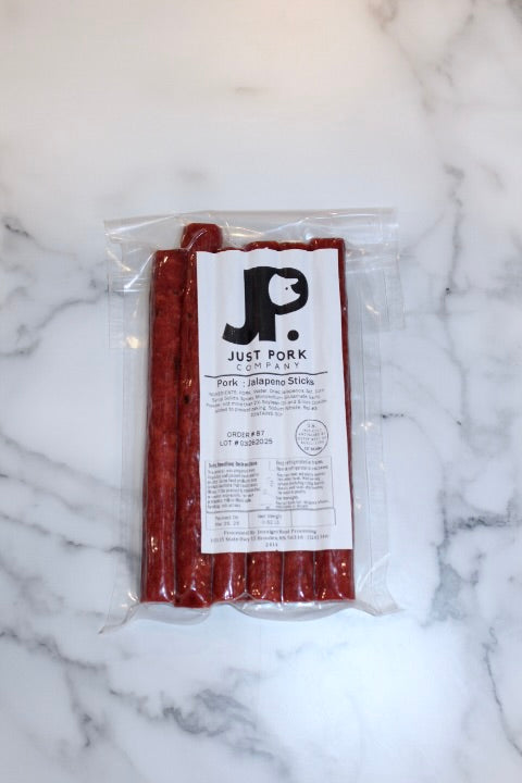 Pork Jalapeno Sticks: farm fresh pork from Adrian Minnesota. Great source of protein.