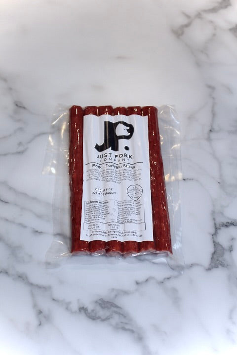 Pork Teriyaki Sticks; farm fresh pork from Adrian Minnesota. Great source of protein.